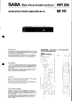 Saba MI-110 - Schematics